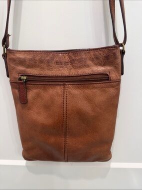 margot Rustic Brown Leather Crossbody Bag